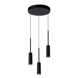 LUCIDE TUBULE - Lámpara Colgante - Ø 26 cm - LED - 3x7W 2700K - Negro