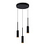 LUCIDE LUCIDE TUBULE - Lámpara Colgante - Ø 26 cm - LED - 3x7W 2700K - Negro - Perfecta para iluminación interior elegante