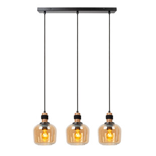 LUCIDE ILONA - Pendant Lamp - 3xE27 - Amber