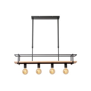 LUCIDE MILONGA - Pendant Lamp - 4xE27 - Black