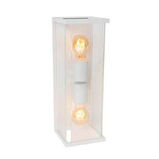 LUCIDE CLAIRE - Outdoor Wall Lamp - 2xE27 - IP54 - White