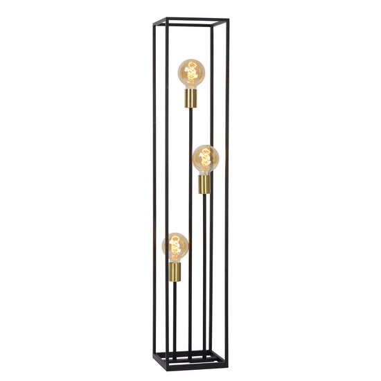 LUCIDE LUCIDE RUBEN - Lámpara de pie - 3xE27 - Negra - Crea un ambiente acogedor en tu hogar
