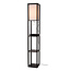 LUCIDE LUCIDE MENNO - Vloerlamp - 1xE27 - Met draadloze oplader - Zwart - Perfect voor moderne interieurs