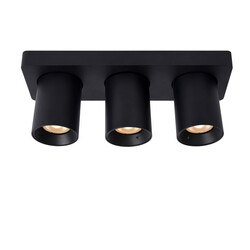 LUCIDE NIGEL - Deckenstrahler - LED Dim to Warm - GU10 - 3x5W 2200K/3000K - Schwarz