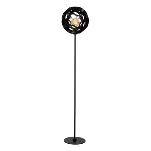 LUCIDE HANNELORE - Lámpara de pie - Ø 40 cm - 1xE27 - Negra