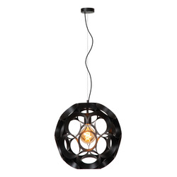LUCIDE HANNELORE - Lámpara Colgante - Ø 40 cm - 1xE27 - Negra