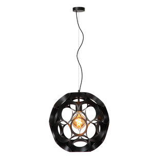 LUCIDE HANNELORE - Lámpara Colgante - Ø 40 cm - 1xE27 - Negra