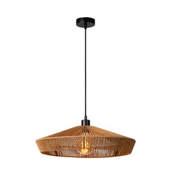 LUCIDE YUNKAI - Suspension - Ø 50 cm - 1xE27 - Naturel