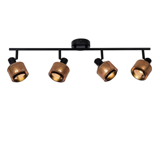 LUCIDE LUCIDE RAFA - Foco de Techo - 4xE14 - Negro - Iluminación perfecta para cualquier habitación