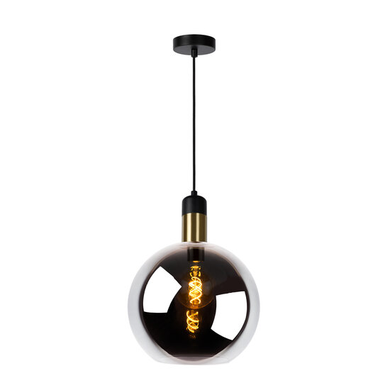 LUCIDE LUCIDE JULIUS - Lámpara Colgante - Ø 28 cm - 1xE27 - Fumé - Crea un ambiente acogedor en tu interior