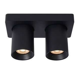 LUCIDE NIGEL - Foco de Techo - LED Dim to Warm - GU10 - 2x5W 2200K/3000K - Negro