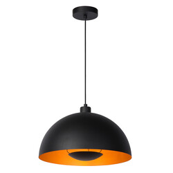 LUCIDE SIEMON - Lámpara Colgante - Ø 40 cm - 1xE27 - Negra