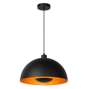 LUCIDE SIEMON - Lámpara Colgante - Ø 40 cm - 1xE27 - Negra