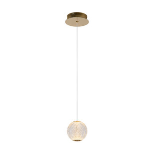 LUCIDE CINTRA - Lámpara Colgante - Ø 14 cm - LED - 1x5,7W 2700K - Transparente