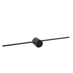 MIZAR - Wandlampe Badezimmer - LED - 1x6W 2700K - IP44 - Schwarz