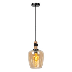 LUCIDE ILONA - Hanglamp - Ø 22 cm - 1xE27 - Amber