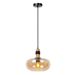 LUCIDE ILONA - Pendant Lamp - Ø 30 cm - 1xE27 - Amber