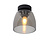 LUCIDE LUCIDE TYLER - Plafonnière Badkamer - Ø 16,1 cm - 1xG9 - IP44 - Zwart
