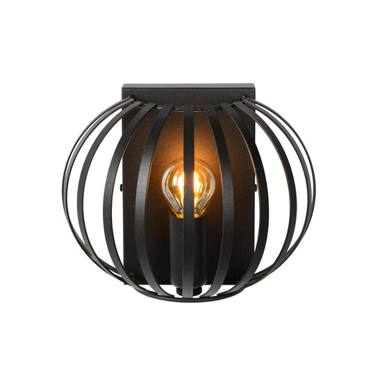 LUCIDE LUCIDE MANUELA - Wandlamp - 1xE14 - Zwart - Perfecte sfeerverlichting voor elke ruimte