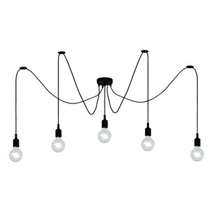 LUCIDE FIX - Lámpara Colgante - 5xE27 - Negra