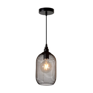 LUCIDE MESH - Hanglamp - Ø 15 cm - 1xE27 - Zwart