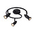 LUCIDE LUCIDE CARO - Foco de Techo - Ø 31 cm - 3xGU10 - Negro