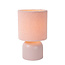 LUCIDE LUCIDE WOOLLY - Lampe de Table - Ø 16 cm - 1xE14 - Rose - Créez une ambiance chaleureuse dans votre intérieur