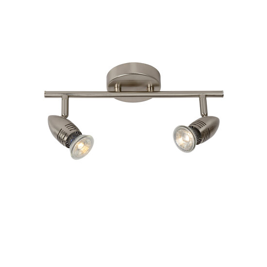 LUCIDE LUCIDE CARO-LED - Foco de Techo - LED - GU10 - 2x5W 2700K - Cromo Mate - Iluminación perfecta para cualquier habitación