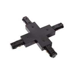 LUCIDE TRACK X-Conector - Sistema de Rieles de 1 Fase / Iluminación de Riel - Negro (Extensión)