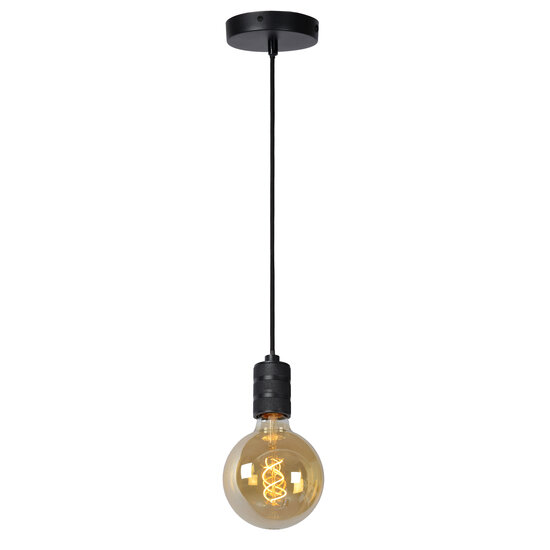 LUCIDE LUCIDE JOVA - Suspension - Ø 12 cm - 1xE27 - Noir - Parfaite pour créer une ambiance chaleureuse