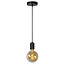 LUCIDE LUCIDE JOVA - Lámpara Colgante - Ø 12 cm - 1xE27 - Negra - Perfecta para crear un ambiente acogedor
