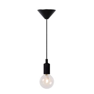 LUCIDE FIX - Lámpara Colgante - Ø 10 cm - 1xE27 - Negra