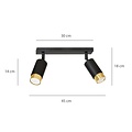Emibig Emibig HIRO 2 BL/GOLD - Modern ceiling lamp for any space