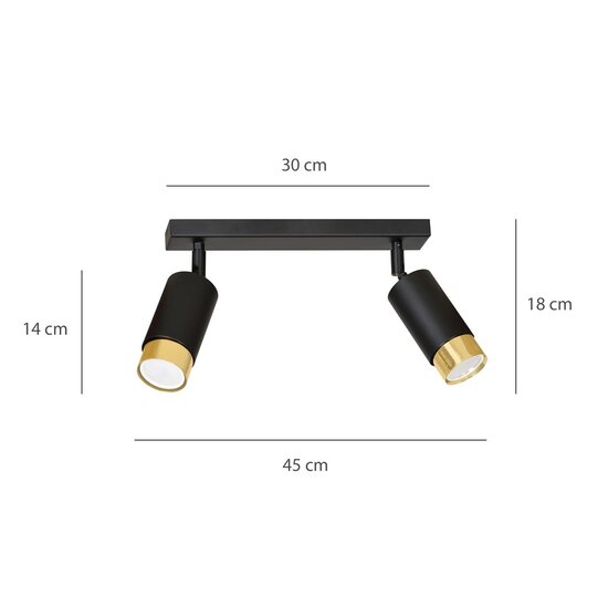 Emibig Emibig HIRO 2 BL/GOLD - Lámpara de techo moderna para cualquier espacio
