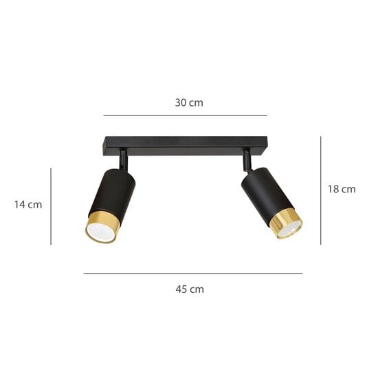 Emibig Emibig HIRO 2 BL/GOLD - Lampe de plafond moderne pour tous les espaces