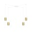 Emibig Emibig TRAKER 4 WH/GOLD - Modern pendant lamp for stylish lighting