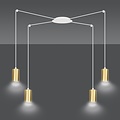 Emibig Emibig TRAKER 4 WH/GOLD - Lámpara colgante moderna para una iluminación elegante