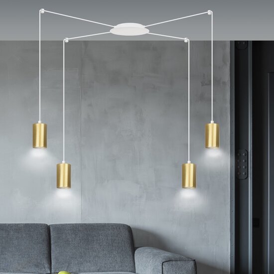 Emibig Emibig TRAKER 4 WH/GOLD - Modern pendant lamp for stylish lighting