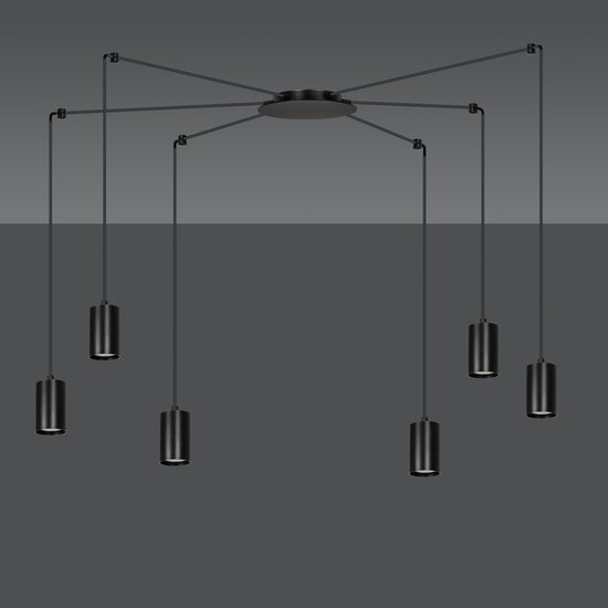 Emibig Emibig TRAKER 6 BL/BLACK - Lámpara colgante moderna para interiores elegantes