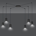 Emibig Emibig TRAKER 6 BL/BLACK - Moderne Pendelleuchte für stilvolle Innenräume