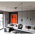 Emibig Emibig TRAKER 6 BL/BLACK - Lámpara colgante moderna para interiores elegantes