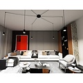 Emibig Emibig TRAKER 6 BL/BLACK - Lámpara colgante moderna para interiores elegantes