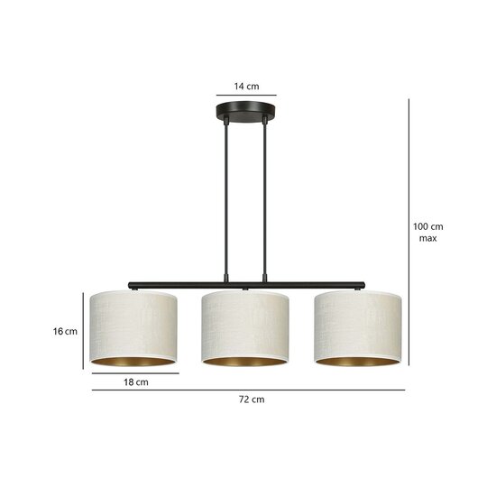 Emibig Emibig HILDE 3 BL WHITE - Minimalistische Pendelleuchte für jeden Raum