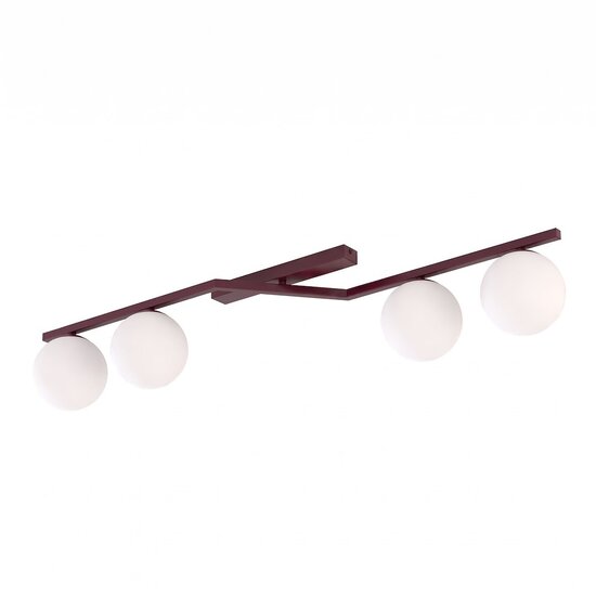 Emibig Emibig NATON 4 BURGUNDY OPAL - Lampe de plafond moderne pour un éclairage élégant