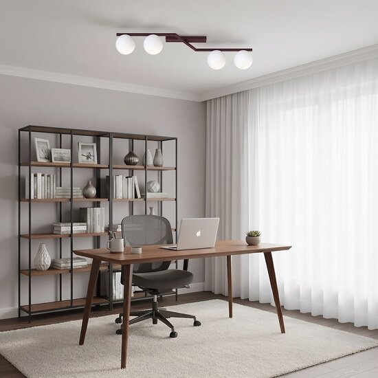 Emibig Emibig NATON 4 BURGUNDY OPAL - Moderne Deckenlampe für stilvolle Beleuchtung