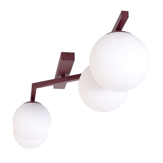 Emibig Emibig NATON 4 BURGUNDY OPAL - Modern ceiling lamp for stylish lighting