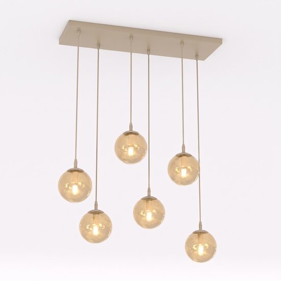 Emibig Emibig COSMO 6 MOKKA AMBER - Modern pendant lamp for stylish lighting