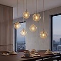 Emibig Emibig COSMO 6 MOKKA AMBER - Moderne hanglamp voor sfeervolle verlichting