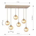Emibig Emibig COSMO 6 MOKKA AMBER - Lampe suspendue moderne pour un éclairage élégant
