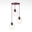 Emibig Emibig ISTAR 3PREM BURGUND TRANSPARENT - Modern pendant lamp for stylish lighting